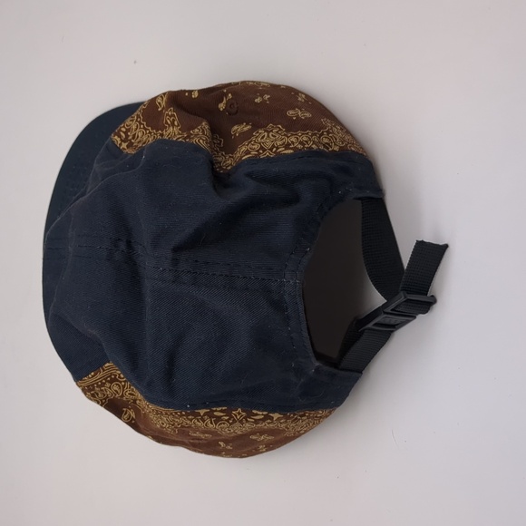 Insomniac Five Panel Strap-back Hat Cap Paisley EDC Blue Brown - Picture 4 of 6